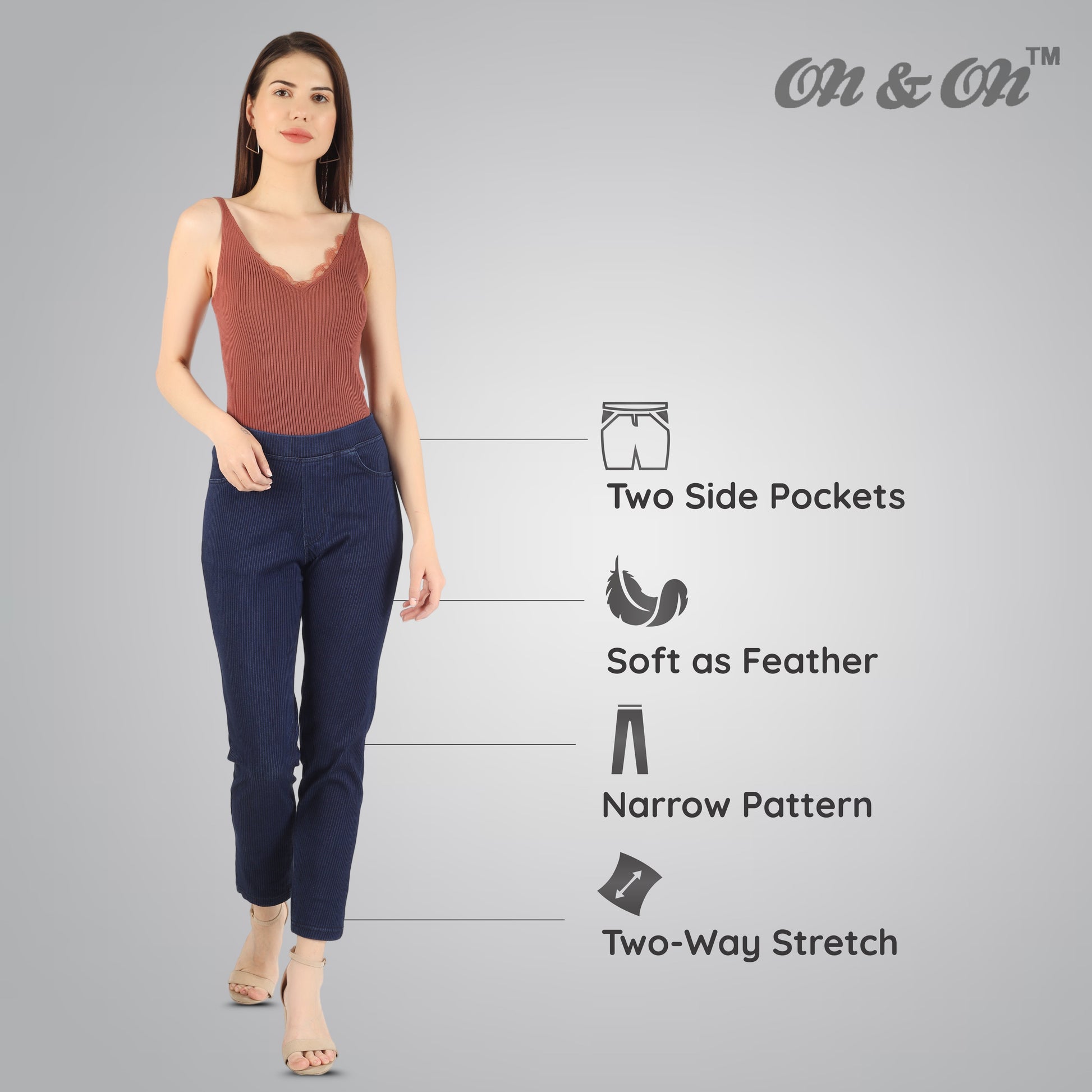 Denim Stripe Pants