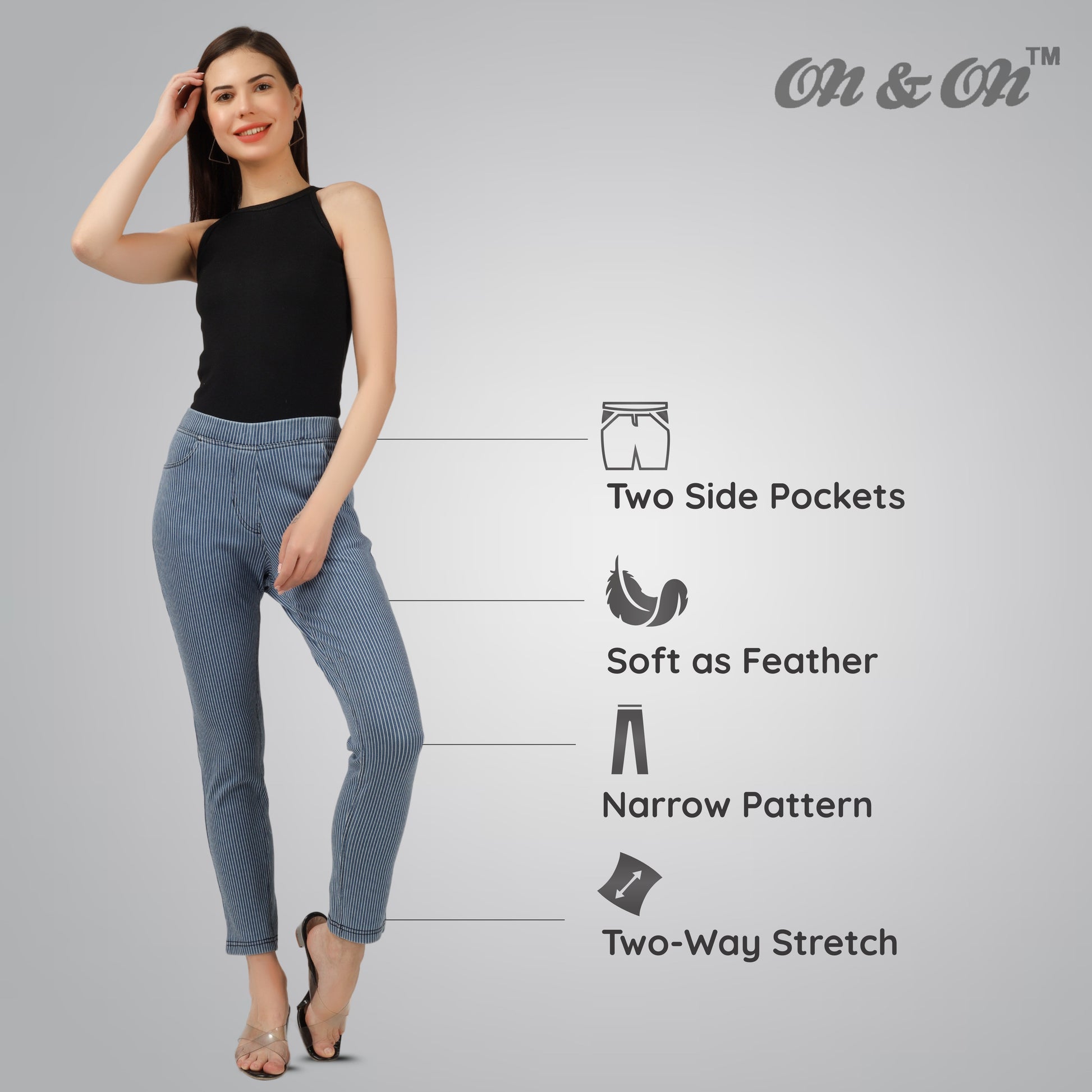 Denim Stripe Pants