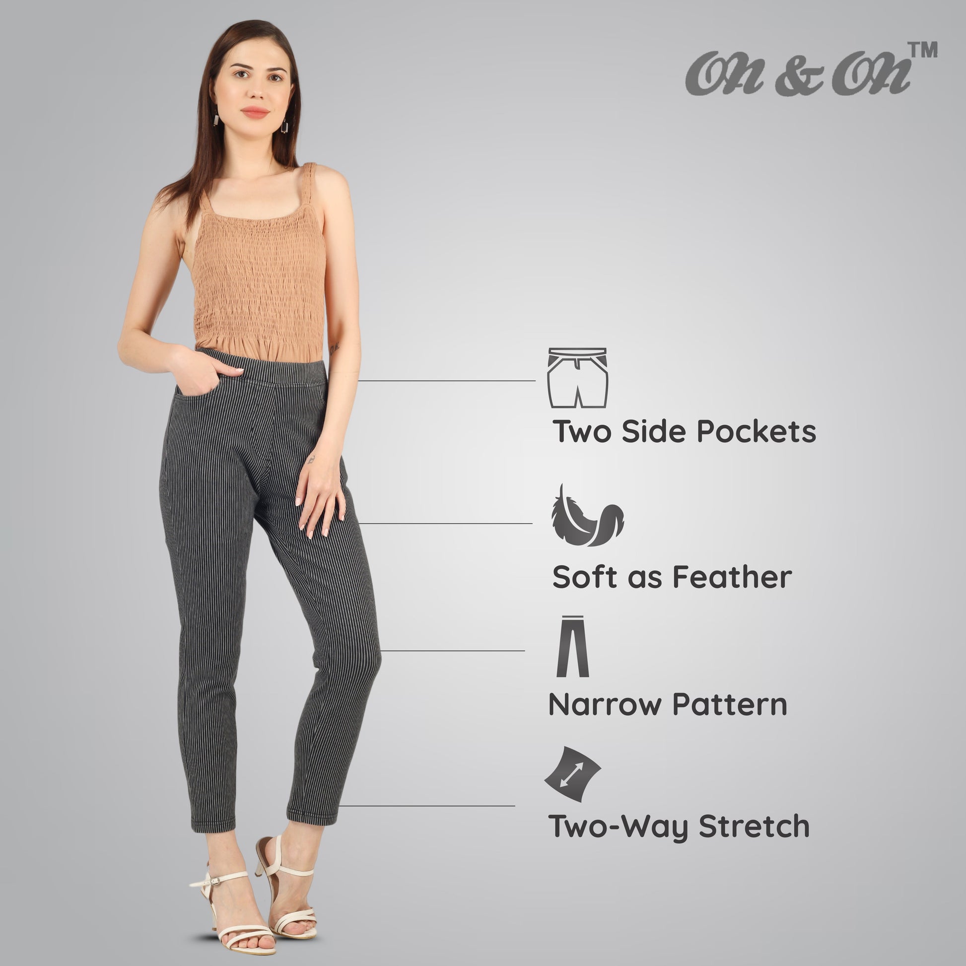 Denim Stripe Pants